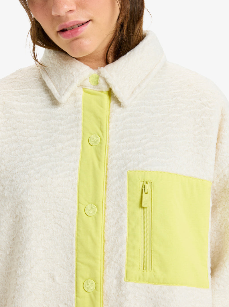 Load image into Gallery viewer, Roxy Women&#39;s Chloe Kim Polar Shacket White Cap ERJPF03231-WCF0
