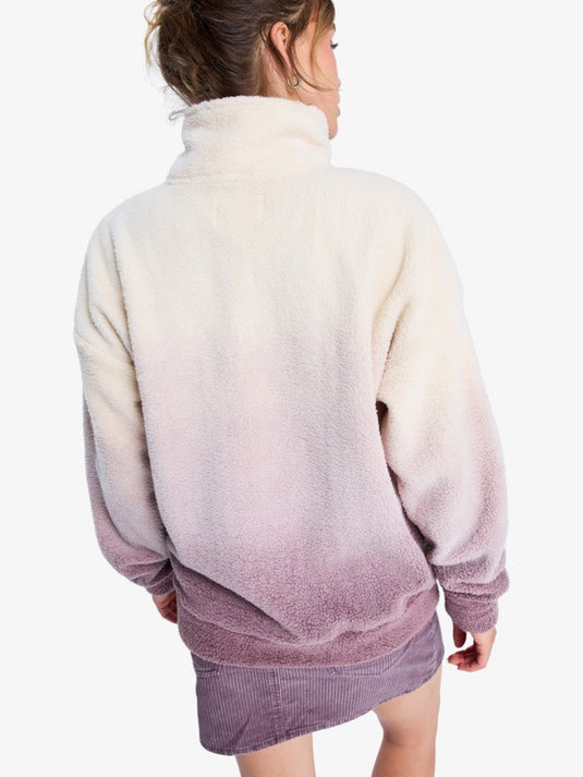Roxy Women's Live Out Loud Gradient Printed Half Zip Fleece Huckleberry ERJPF03237-RRF0