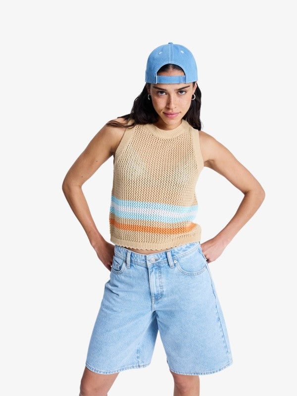 Load image into Gallery viewer, Roxy Women's Sandy Shells Knitted Top Beige ERJSW03694-TGJ0
