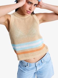Load image into Gallery viewer, Roxy Women's Sandy Shells Knitted Top Beige ERJSW03694-TGJ0
