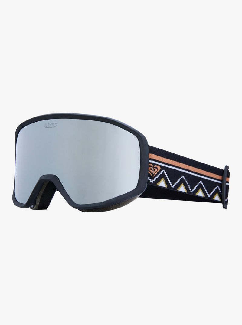 Load image into Gallery viewer, Roxy Women&#39;s Izzy Ski/Snowboard Goggles Black/Clux ML Silver S3 ERJTG03242-KYH0
