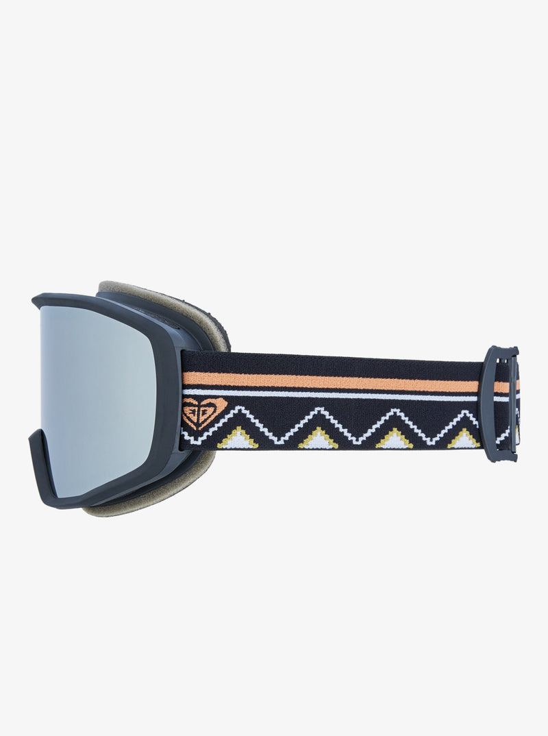 Load image into Gallery viewer, Roxy Women&#39;s Izzy Ski/Snowboard Goggles Black/Clux ML Silver S3 ERJTG03242-KYH0
