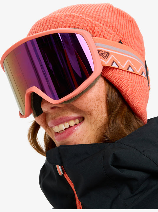Roxy Women's Izzy Ski/Snowboard Goggles Coral Chic/Clux ML Lpurple S3 ERJTG03242-BEM0