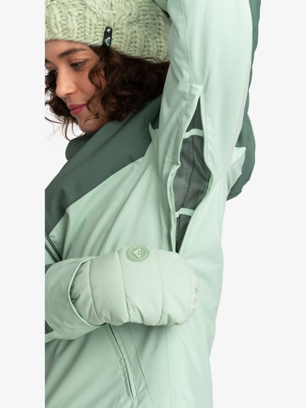 Load image into Gallery viewer, Roxy Free Jet Block Technical Snow Jacket Dark Forest ERJTJ03430-BPG0
