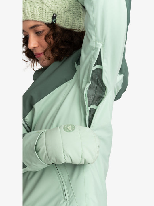 Roxy Free Jet Block Technical Snow Jacket Dark Forest ERJTJ03430-BPG0