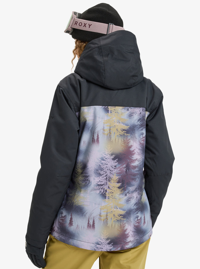 Load image into Gallery viewer, Roxy Women&#39;s Jetty Block Snow Jacket Frost Gray Pinetrees ERJTJ03528-SLR1
