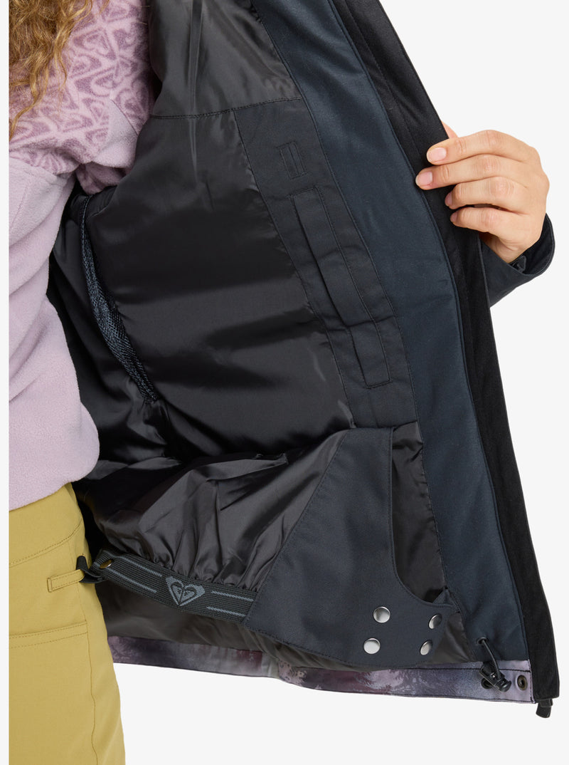 Load image into Gallery viewer, Roxy Women&#39;s Jetty Block Snow Jacket Frost Gray Pinetrees ERJTJ03528-SLR1
