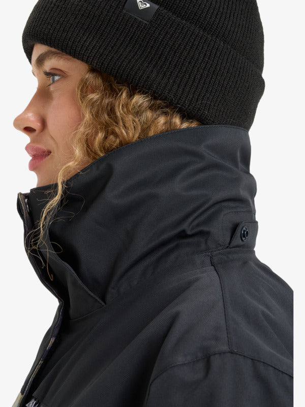 Load image into Gallery viewer, Roxy Women&#39;s Jetty Block Snow Jacket Frost Gray Pinetrees ERJTJ03528-SLR1
