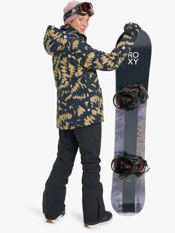 Load image into Gallery viewer, Roxy Women&#39;s Jetty Snow Jacket Fennel Seed Big Flower ERJTJ03529-TMG1
