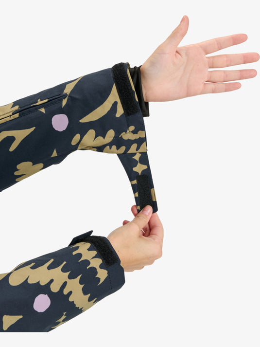 Roxy Women's Jetty Snow Jacket Fennel Seed Big Flower ERJTJ03529-TMG1