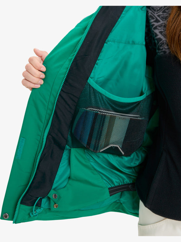 Load image into Gallery viewer, Roxy Women's Brylee Snow Jacket Vivid Green ERJTJ03530-GNW0
