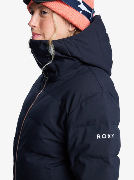Roxy Womens' Snowyhill Puffy 10K Technical Snow Jacket True Black ERJTJ03535-KVJ0