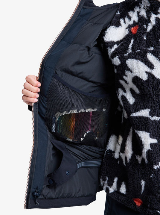 Roxy Womens' Snowyhill Puffy 10K Technical Snow Jacket True Black ERJTJ03535-KVJ0