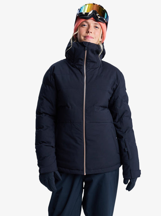 Roxy Womens' Snowyhill Puffy 10K Technical Snow Jacket True Black ERJTJ03535-KVJ0