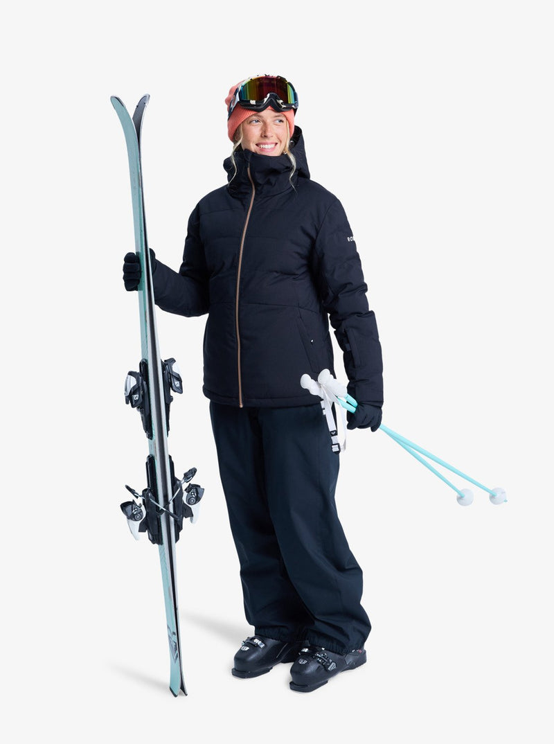 Load image into Gallery viewer, Roxy Womens&#39; Snowyhill Puffy 10K Technical Snow Jacket True Black ERJTJ03535-KVJ0

