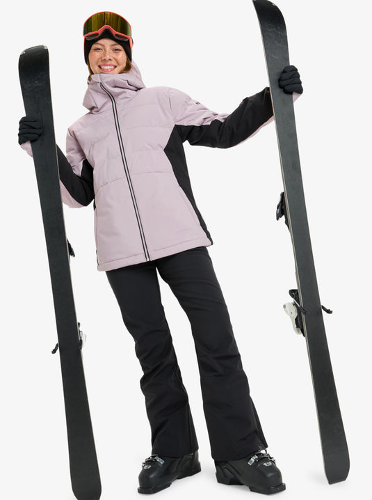 Roxy Womens' Snowyhill Puffy 10K Technical Snow Jacket Nirvana ERJTJ03535-PJQ0