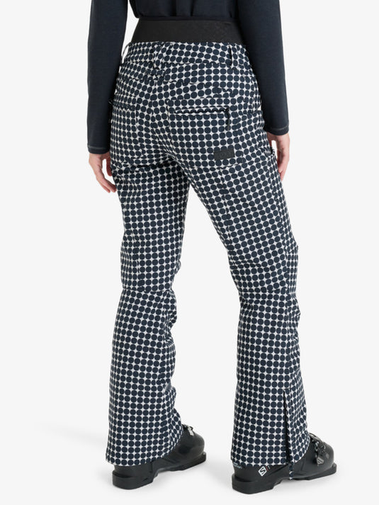 Roxy Women's Rising High Snow Pants Whisper White Small Dots ERJTP03295-WCF3
