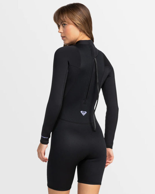 Roxy Women's Prologue 2/2 mm Short Backzip Wetsuit True Black ERJW403068-KVJ0