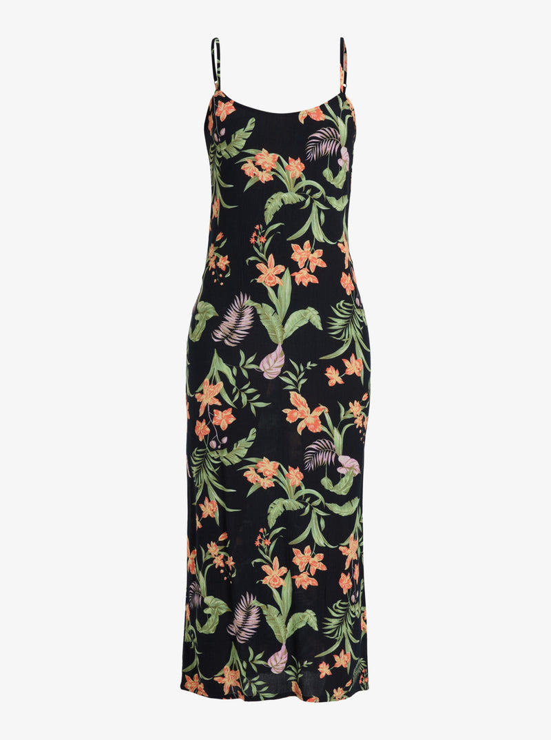 Load image into Gallery viewer, Roxy Women&#39;s Rainbow Shores Maxi Dress Anthracite Island Escape ERJWD03885_KVJ3
