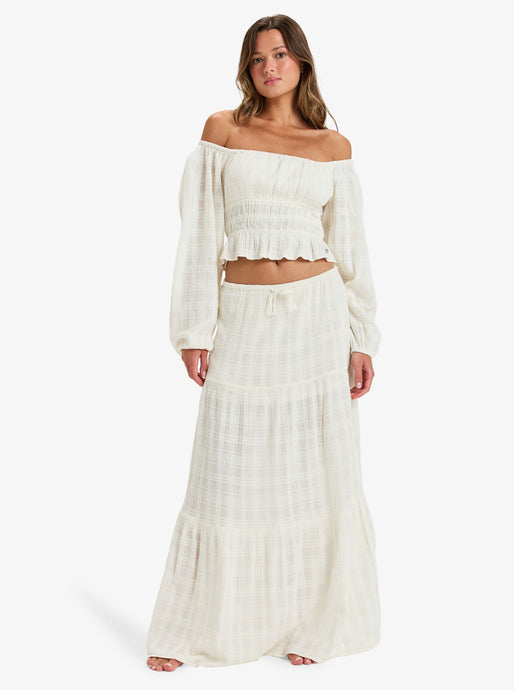 Roxy Wome's Sweetwater Maxi Skirt Egret ERJWK03175_WBS0