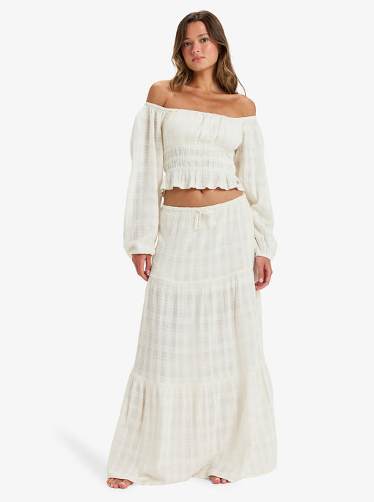 Roxy Wome's Sweetwater Maxi Skirt Egret ERJWK03175_WBS0
