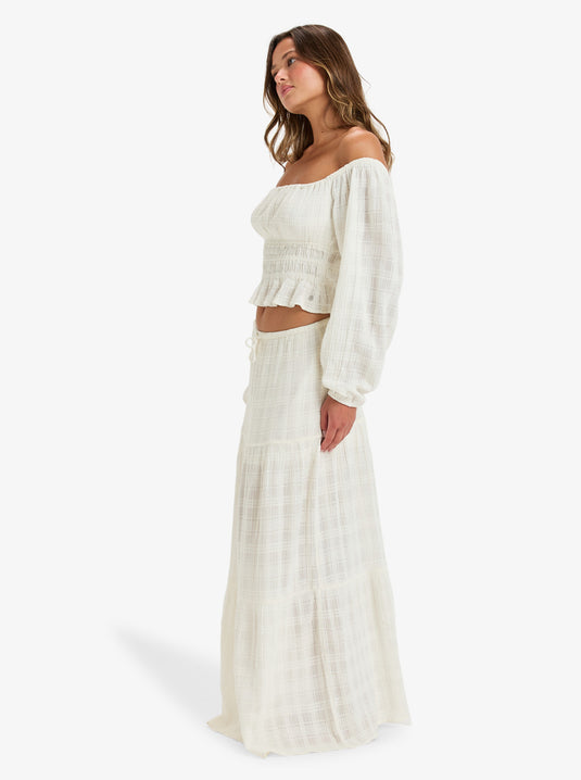 Roxy Wome's Sweetwater Maxi Skirt Egret ERJWK03175_WBS0