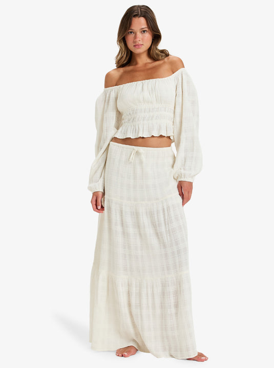 Roxy Wome's Sweetwater Maxi Skirt Egret ERJWK03175_WBS0
