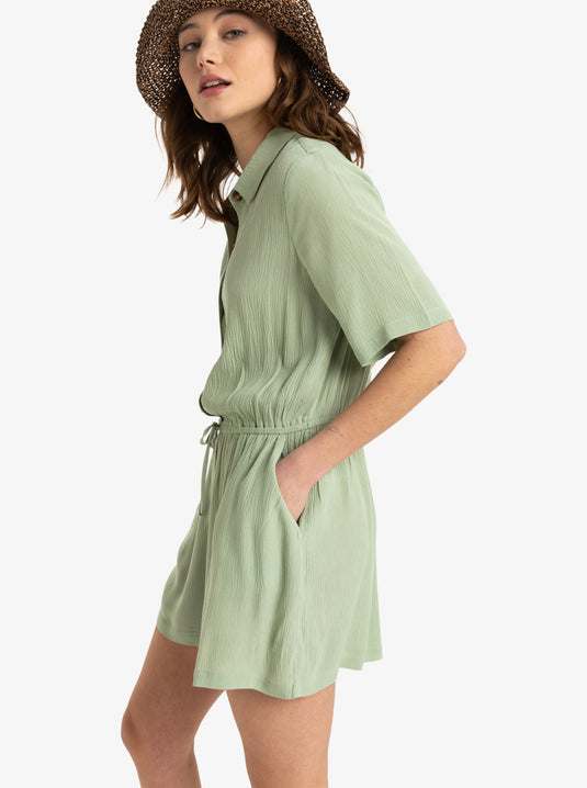 Roxy Women's Real Tomorrow Romper Basil ERJWO03010-GHZ0