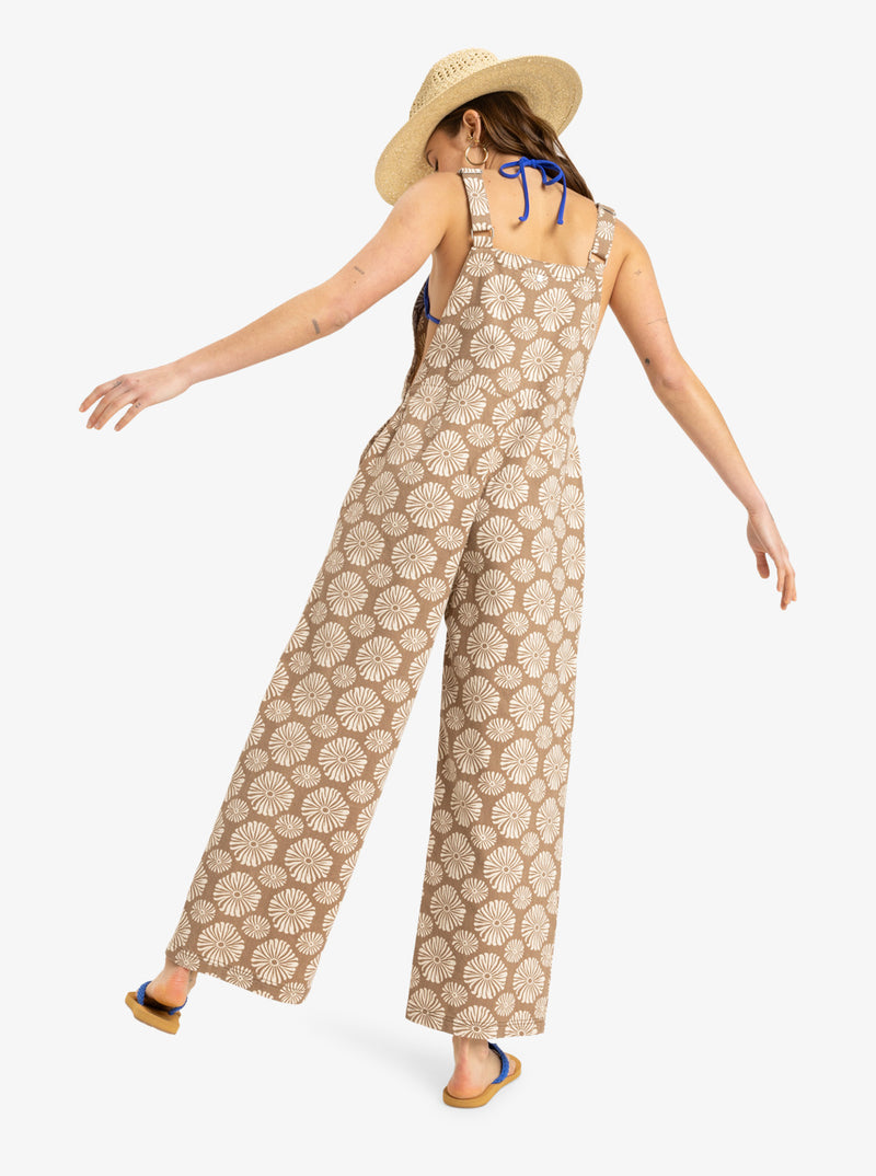 Load image into Gallery viewer, Roxy Women&#39;s Sweet Note Jumpsuit Portobella Tropical Tile ERJWO03015-CZU5
