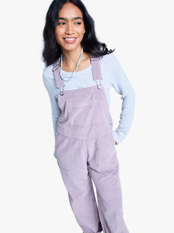 Load image into Gallery viewer, Roxy Women&#39;s Trailblazer Overall Cotton Corduroy Dungarees Nirvana ERJWO03022-PJQ0
