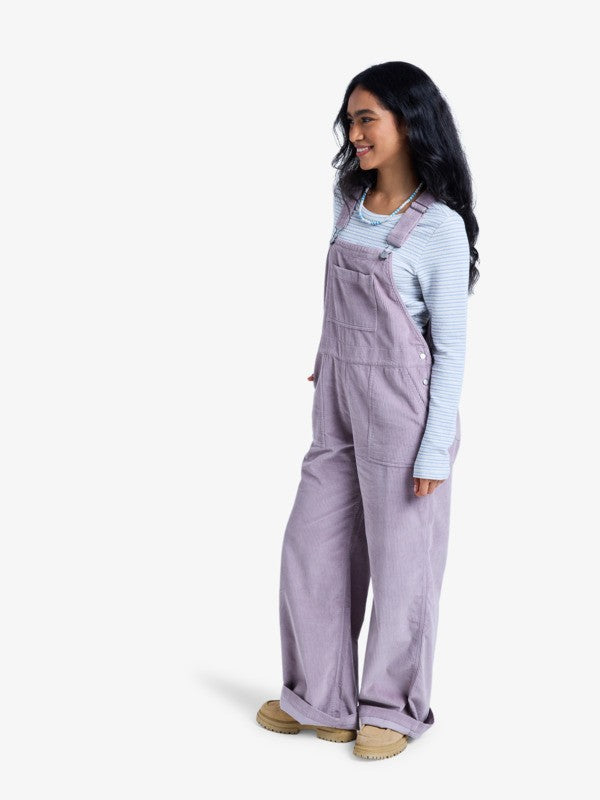 Load image into Gallery viewer, Roxy Women&#39;s Trailblazer Overall Cotton Corduroy Dungarees Nirvana ERJWO03022-PJQ0
