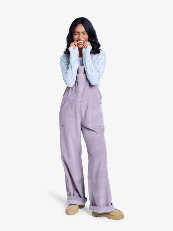 Load image into Gallery viewer, Roxy Women&#39;s Trailblazer Overall Cotton Corduroy Dungarees Nirvana ERJWO03022-PJQ0
