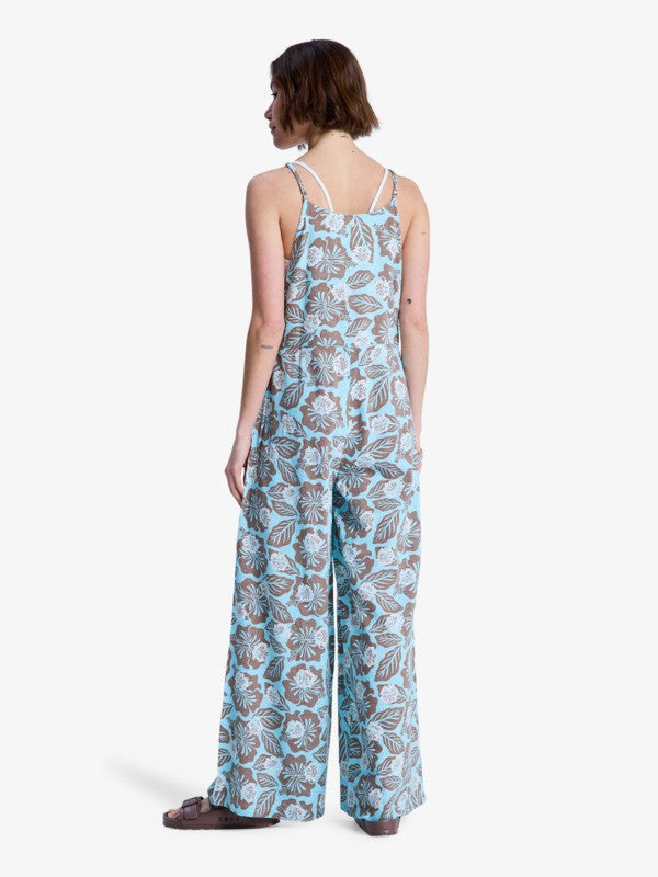 Load image into Gallery viewer, Roxy Women's Hibiscus Haze Wide Leg Jumpsuit Brownie ERJWO03026-CME6
