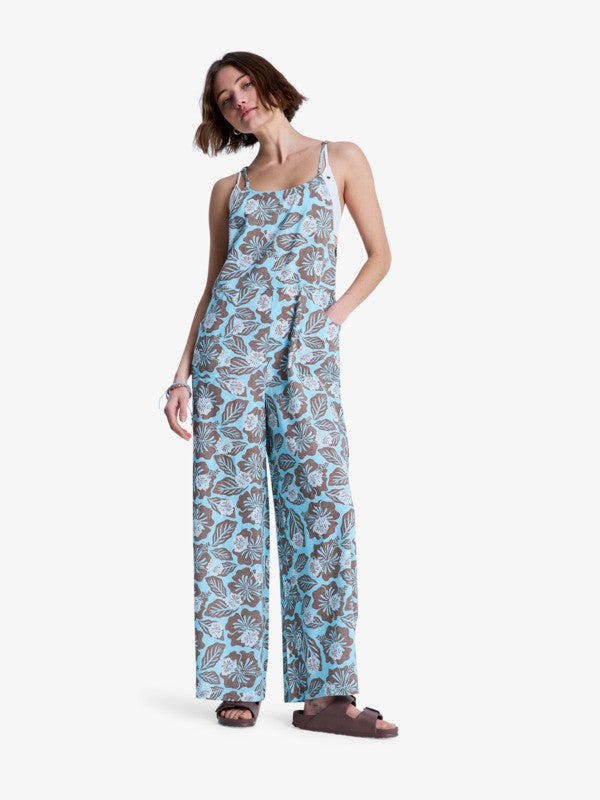 Load image into Gallery viewer, Roxy Women's Hibiscus Haze Wide Leg Jumpsuit Brownie ERJWO03026-CME6
