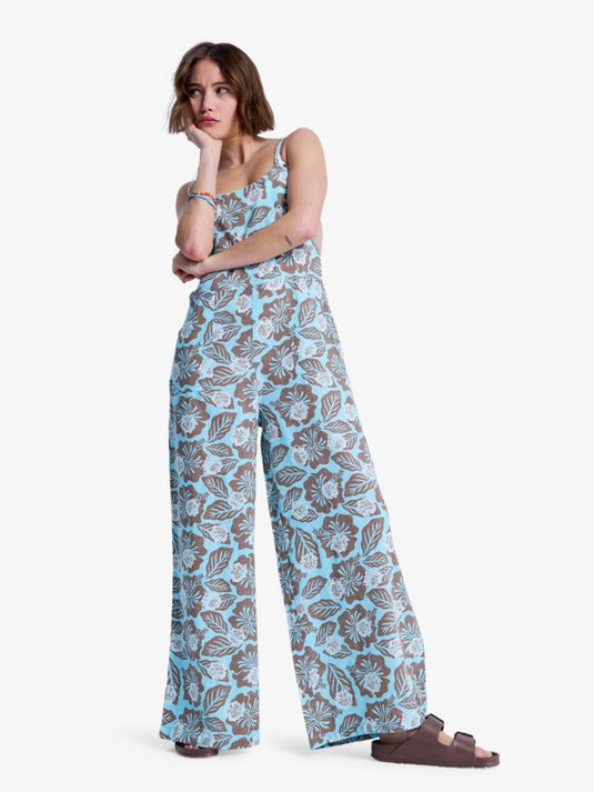 Roxy Women's Hibiscus Haze Wide Leg Jumpsuit Brownie ERJWO03026-CME6