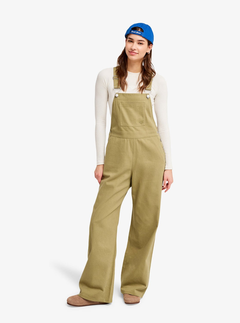 Load image into Gallery viewer, Roxy Women's Trail Blazer Twill Jumper Oil Green ERJWO03027-GLD0

