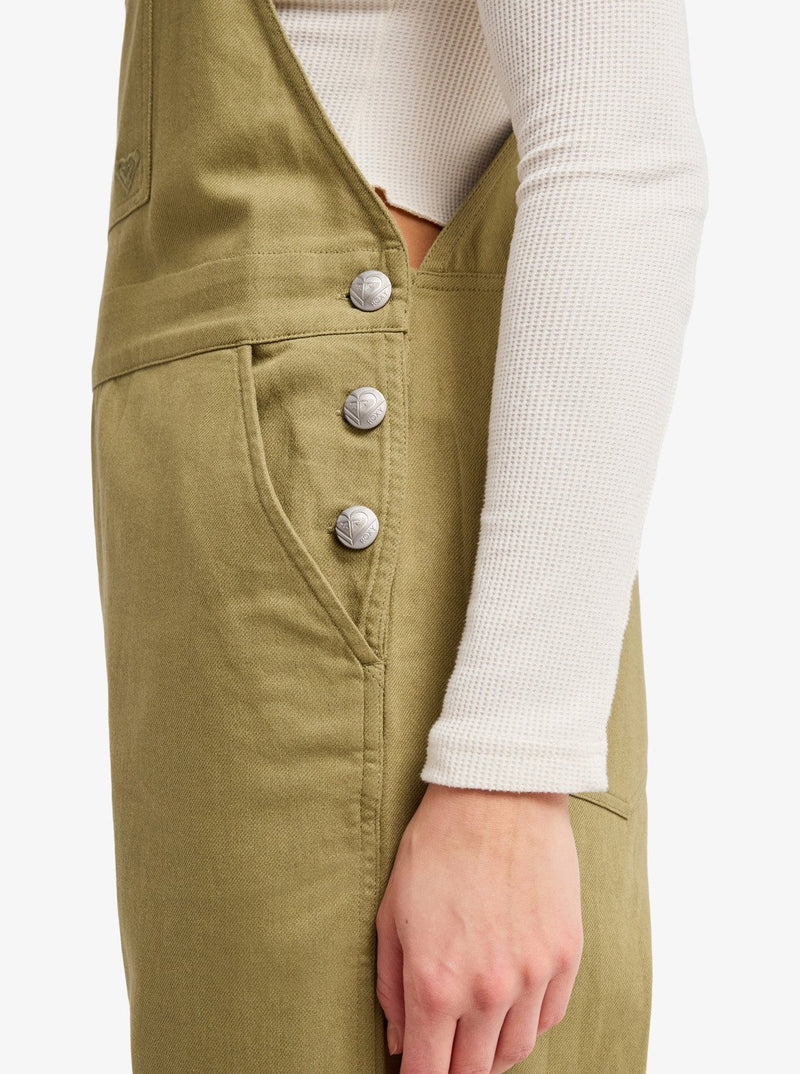 Load image into Gallery viewer, Roxy Women's Trail Blazer Twill Jumper Oil Green ERJWO03027-GLD0
