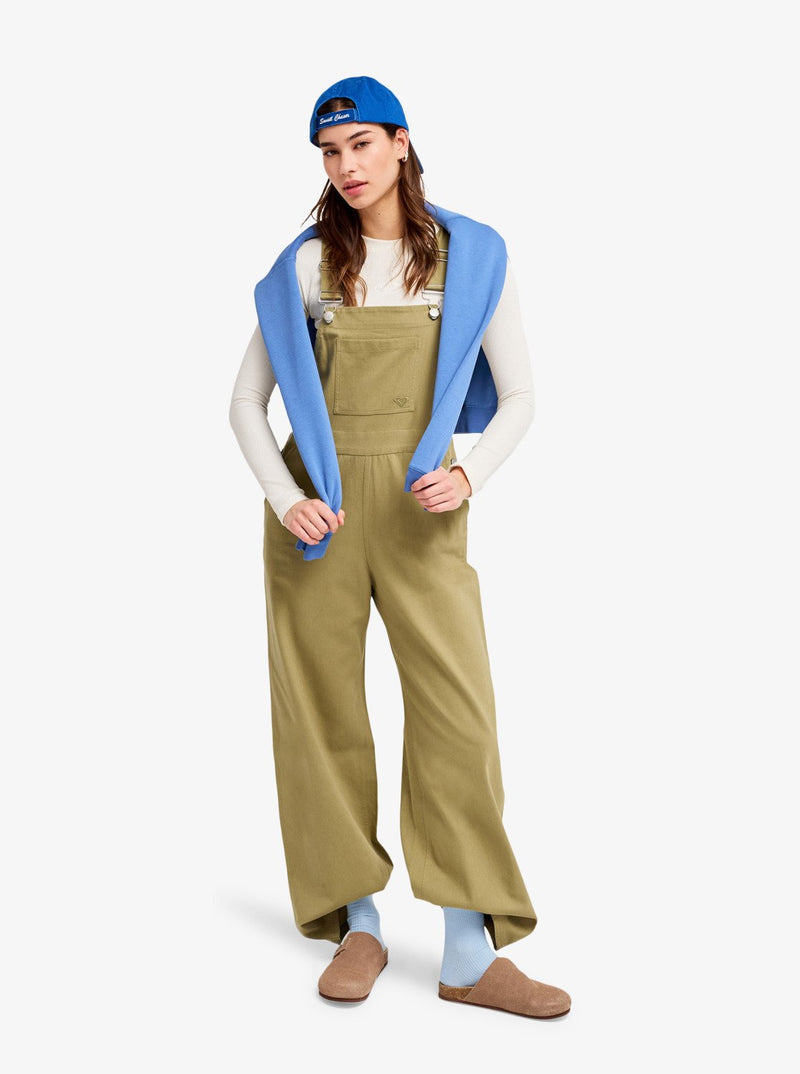Load image into Gallery viewer, Roxy Women's Trail Blazer Twill Jumper Oil Green ERJWO03027-GLD0
