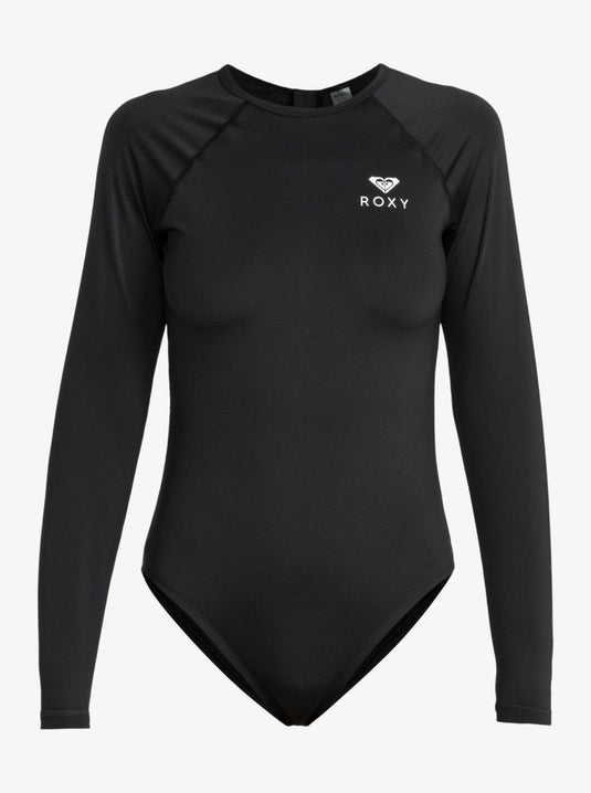 Roxy Women's Essentials Long Sleeve One Piece Swimsuit Anthracite ERJWR03432_KVJ0