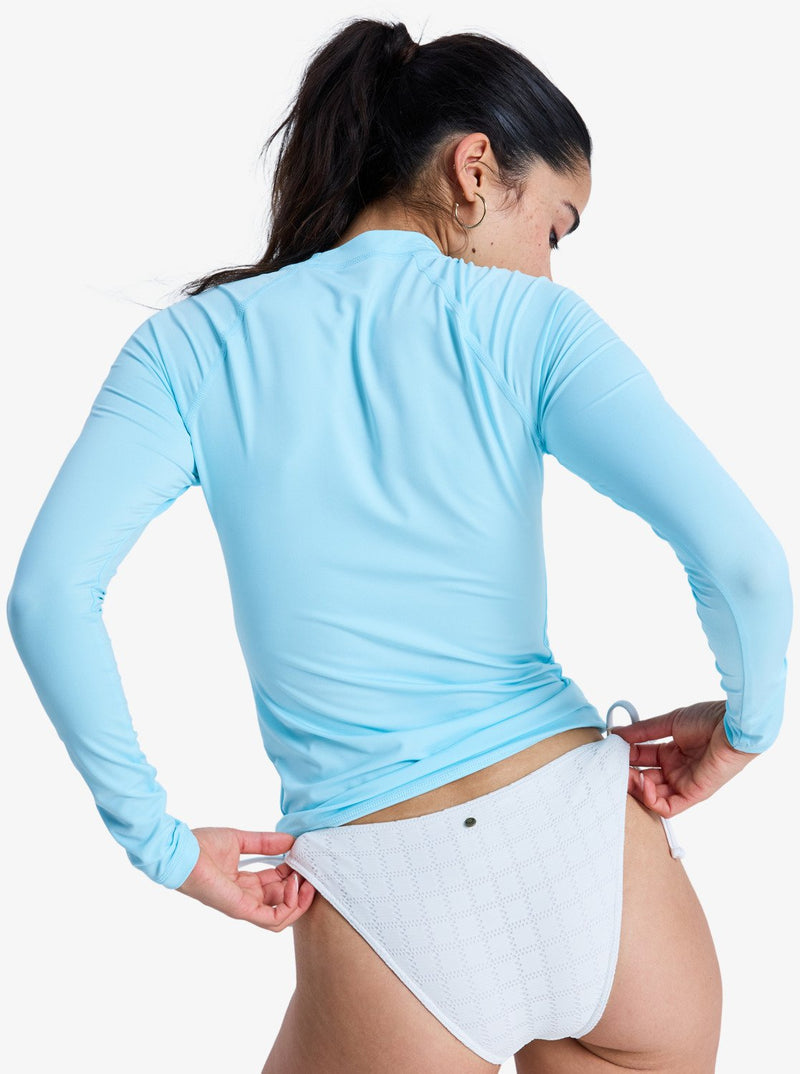 Load image into Gallery viewer, Roxy Women's Whole Hearted LS Rashguard Tanager Turquoise ERGWR03547-GCZ1
