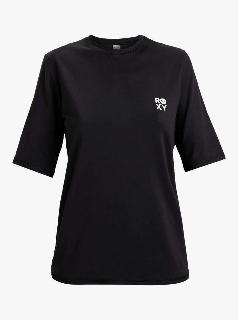 Load image into Gallery viewer, Roxy Women&#39;s Happy Waves Short Sleeves UPF 50 Surf T-Shirt Anthracite ERJWR03850_KVJ0
