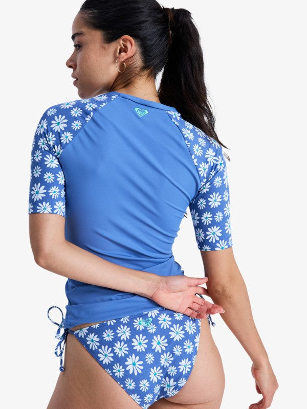 Load image into Gallery viewer, Roxy Women's The Classic Lycra SS Rash Vest Dutch Blue Flower Soul Small ERJWR03899-BMT8
