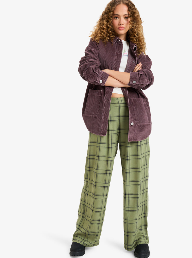 Load image into Gallery viewer, Roxy Women&#39;s Kick Back Washed Oversized Corduroy Jacket Huckleberry ERJWT03697-RRF0
