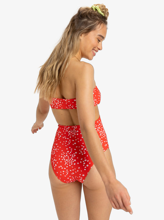 Roxy Women's Pt Beach Classics One Piece Poppy Red Dancing Ditsy Swim ERJX103701_RNN6