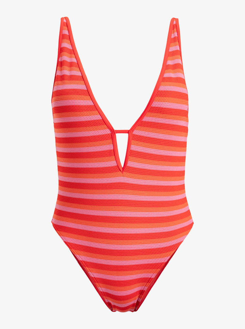 Load image into Gallery viewer, Roxy Women&#39;s Jasmin One Piece Swimsuit Poppy Red ERJX103715_RNN0
