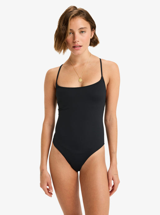 Roxy Women's Beach Classics Strappy Op One Piece Swimsuit Anthracite ERJX103731_KVJ0