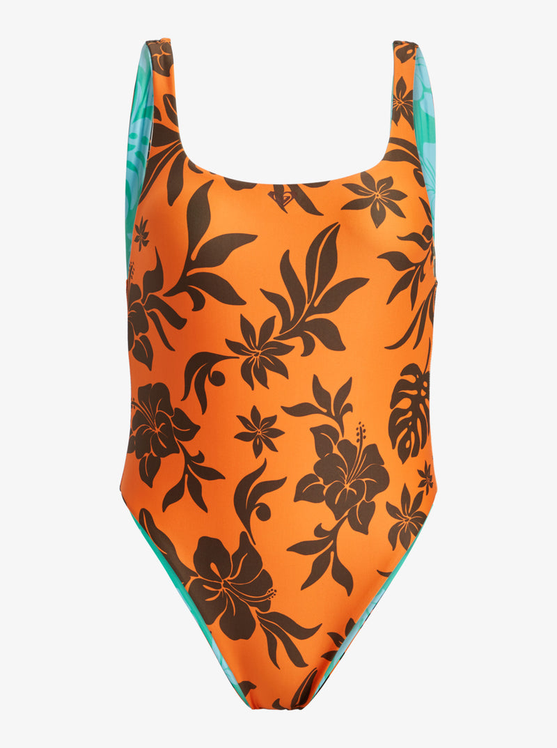 Load image into Gallery viewer, Roxy Women&#39;s Hula Hibiscus One Piece Swimsuit Multico ERJX103737-WBT0
