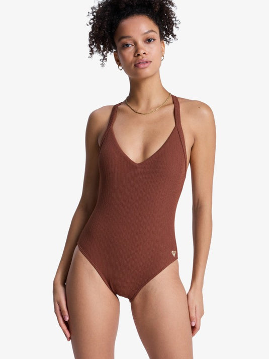 Roxy Women's Sunshine One Piece Swimsuit Cappuccino ERJX103789-CRV0