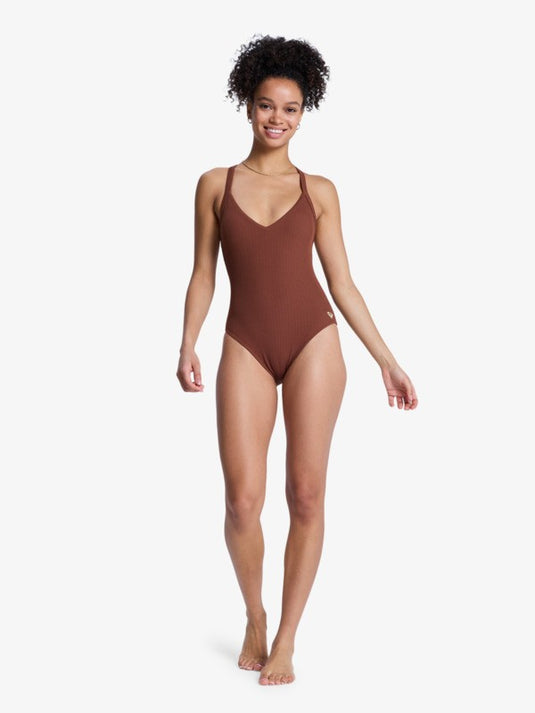 Roxy Women's Sunshine One Piece Swimsuit Cappuccino ERJX103789-CRV0