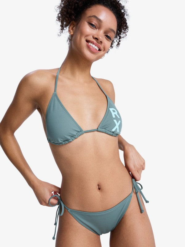 Load image into Gallery viewer, Roxy Women's Solid Essentials TS Set Bikini Set Agave Green ERJX203595-GZC0
